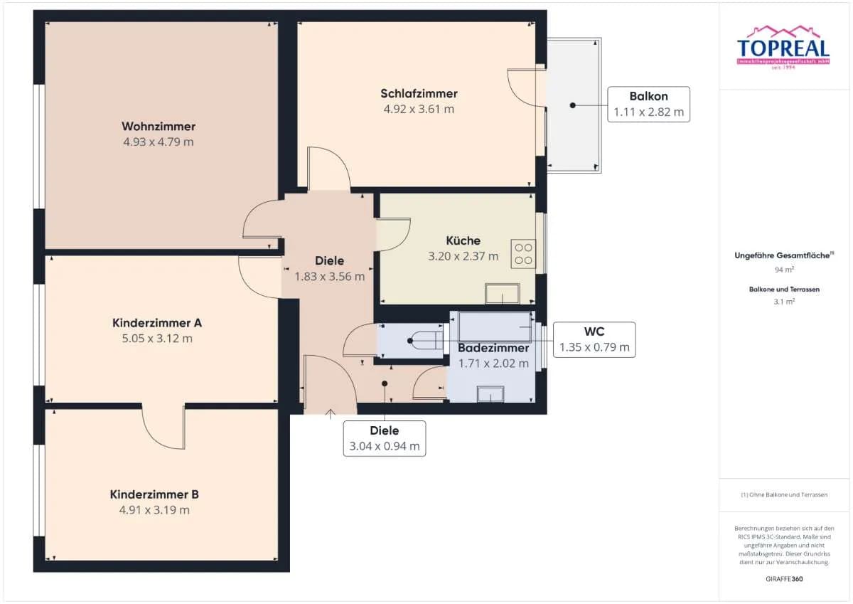 4-Zimmer-Wohnung kaufen in Wels – 95 m², € 215.000 – Bild 32 von 32