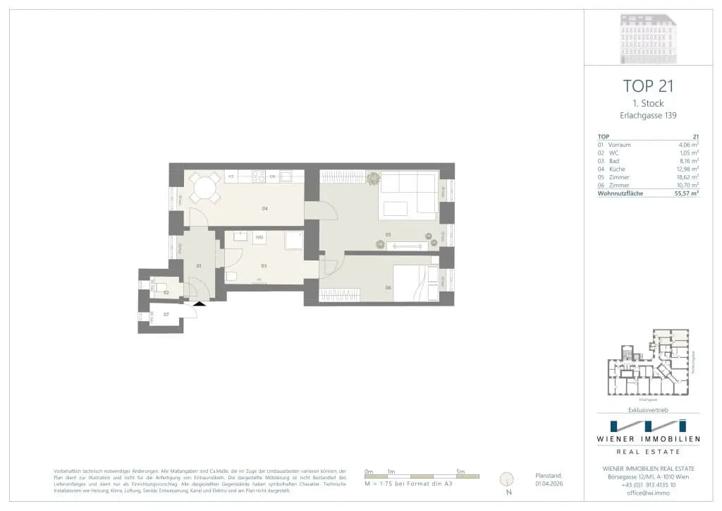 3-Zimmer-Wohnung kaufen in Wien – 55,57 m², € 100.968 – Bild 9 von 11