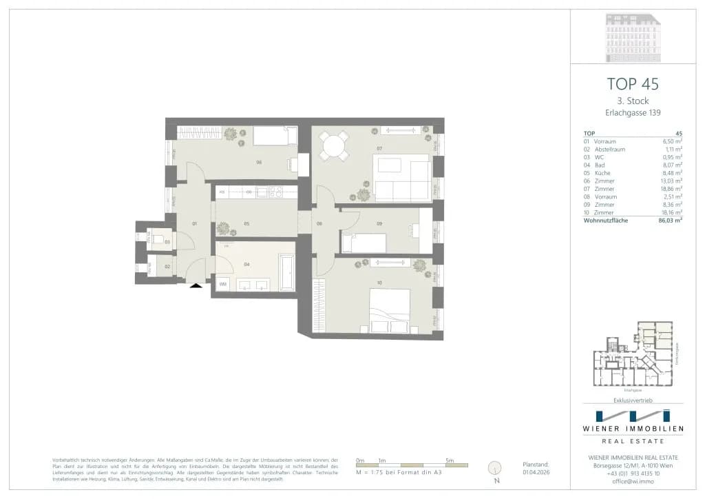 4-Zimmer-Wohnung kaufen in Wien – 86,03 m², € 408.650 – Bild 20 von 20