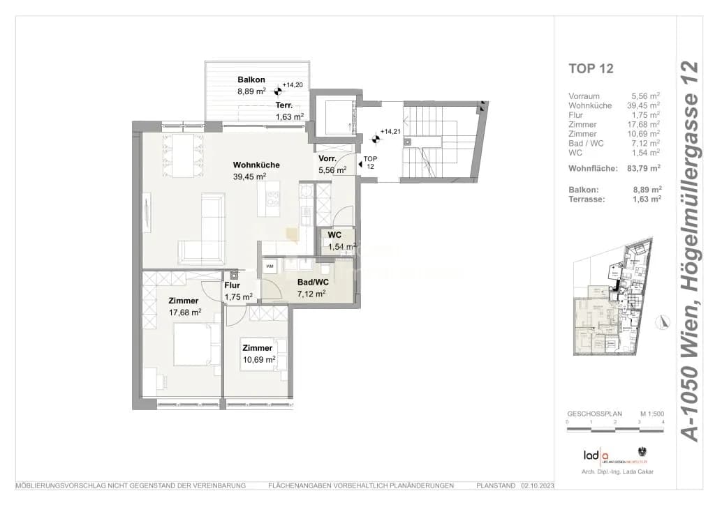 3-Zimmer-Wohnung kaufen in Wien – 83,79 m², € 639.000 – Bild 14 von 14