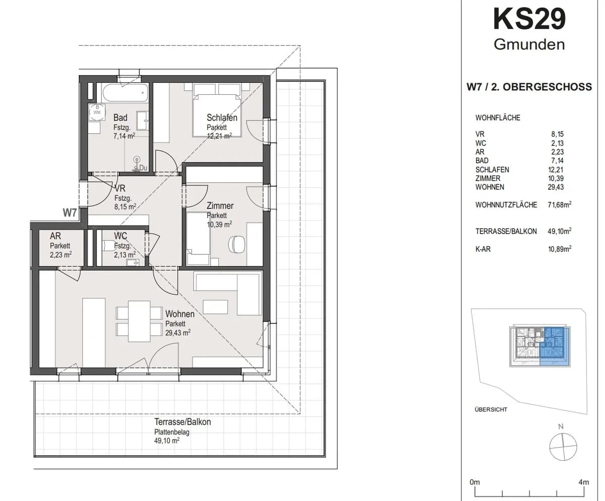 3-Zimmer-Wohnung kaufen in Gmunden – 71,68 m², € 465.000 – Bild 9 von 9