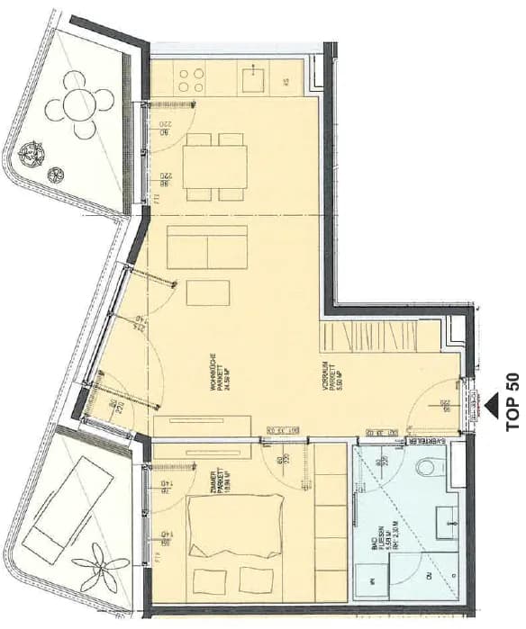 2-Zimmer-Wohnung mieten in Wien – 52 m², € 1.590 – Bild 3 von 24