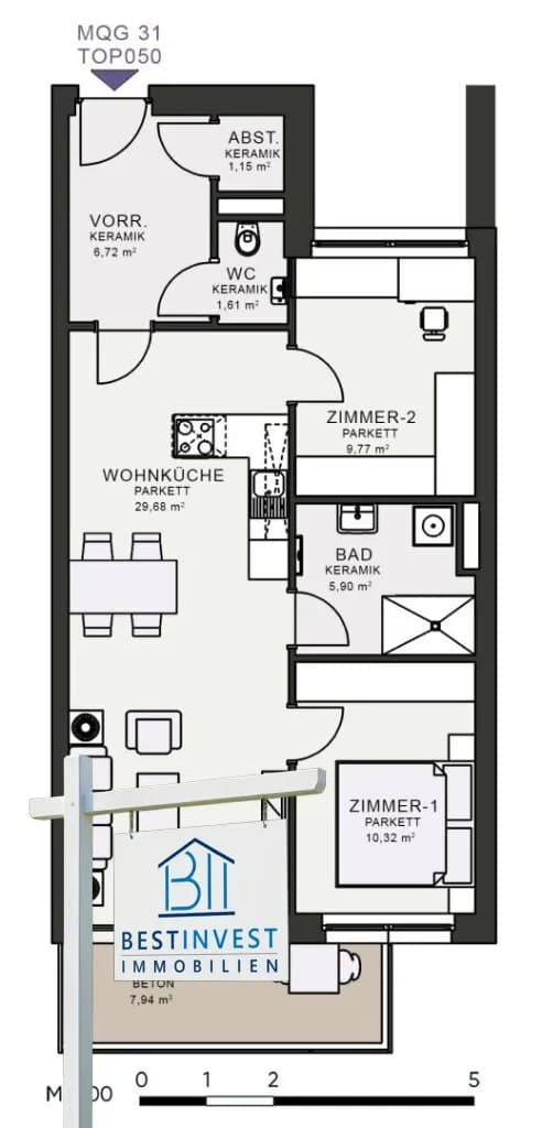 3-Zimmer-Wohnung mieten in Graz – 55 m², € 806 – Bild 10 von 10