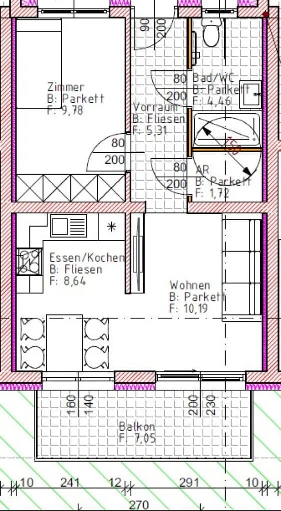 2-Zimmer-Wohnung kaufen in Graz – 40,1 m², € 188.470 – Bild 10 von 14