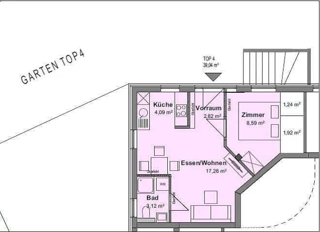 2-Zimmer-Wohnung mieten in Graz-Umgebung – 39 m², € 638 – Bild 12 von 12