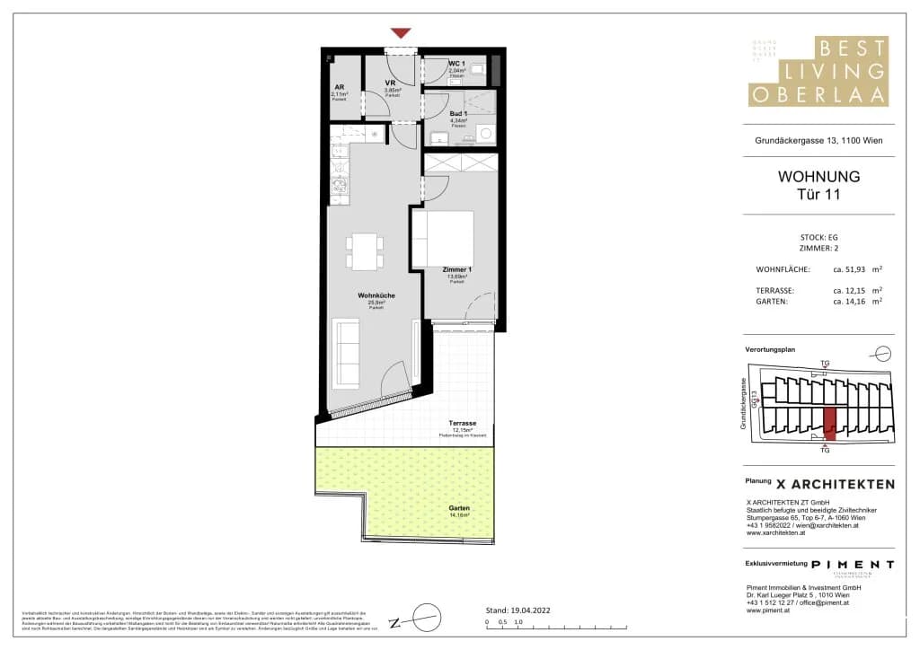 2-Zimmer-Wohnung mieten in Wien – 51,93 m², € 980 – Bild 9 von 9