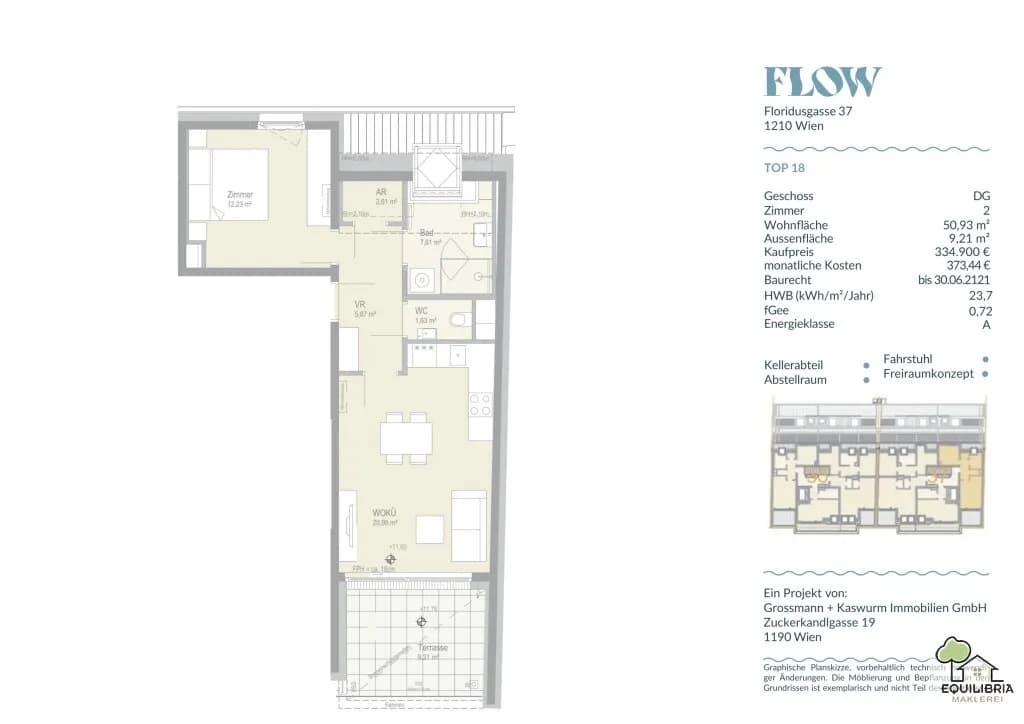 2-Zimmer-Wohnung kaufen in Wien – 50,93 m², € 334.900 – Bild 6 von 6