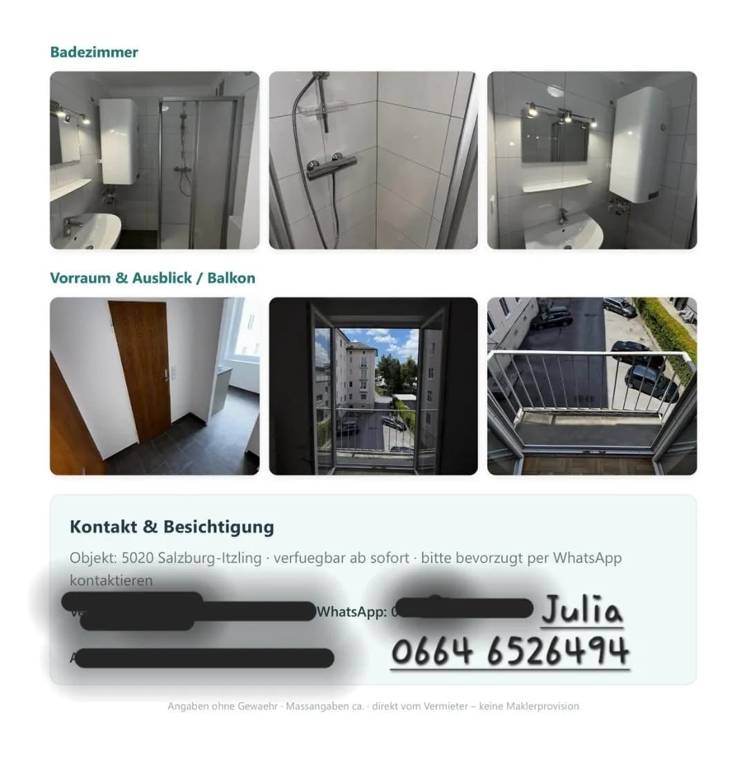 1-Zimmer-Wohnung mieten in Salzburg Stadt – 33 m², € 820 – Bild 4 von 4