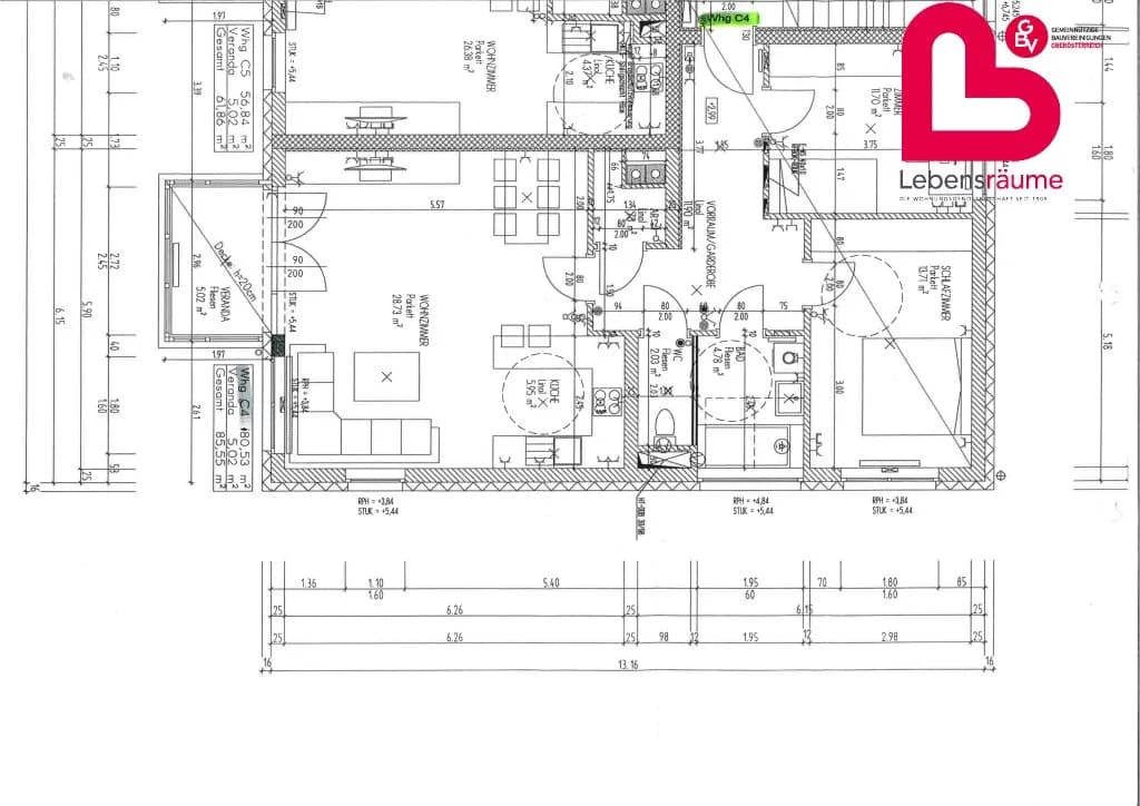 3-Zimmer-Wohnung mieten in Linz Land – 85,55 m², € 943 – Bild 8 von 8