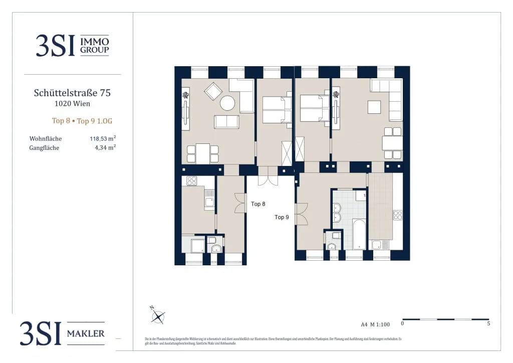 4-Zimmer-Wohnung kaufen in Wien – 118,53 m², € 508.000 – Bild 9 von 9