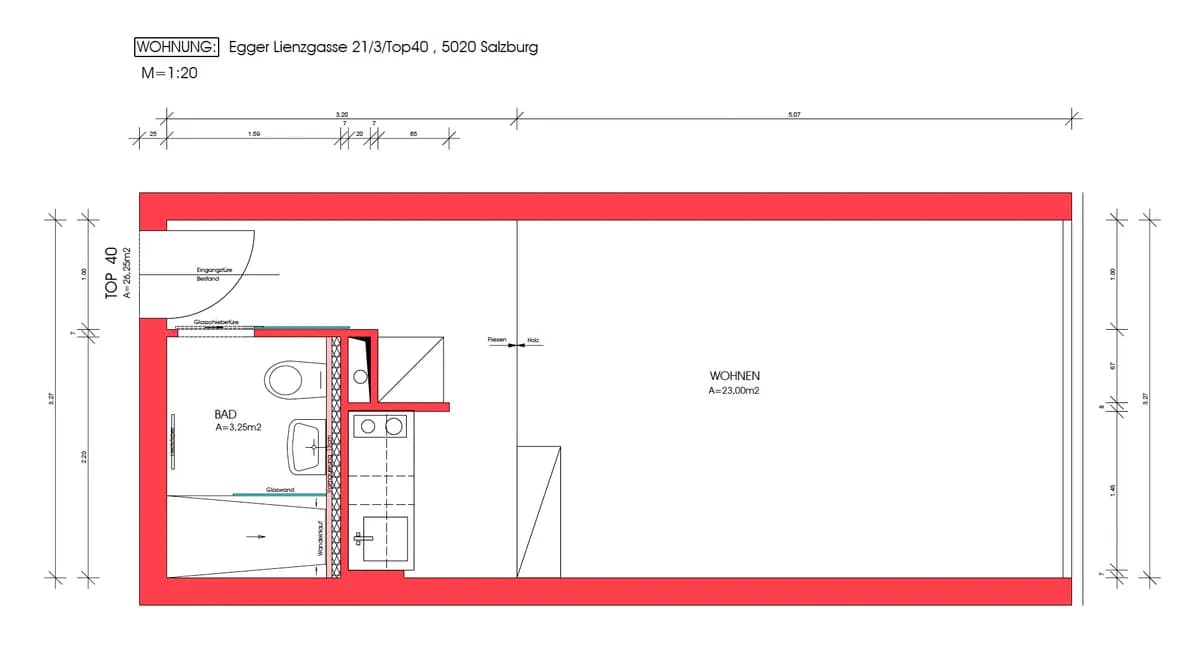 1-Zimmer-Wohnung kaufen in Salzburg Stadt – 27 m², € 203.000 – Bild 9 von 9