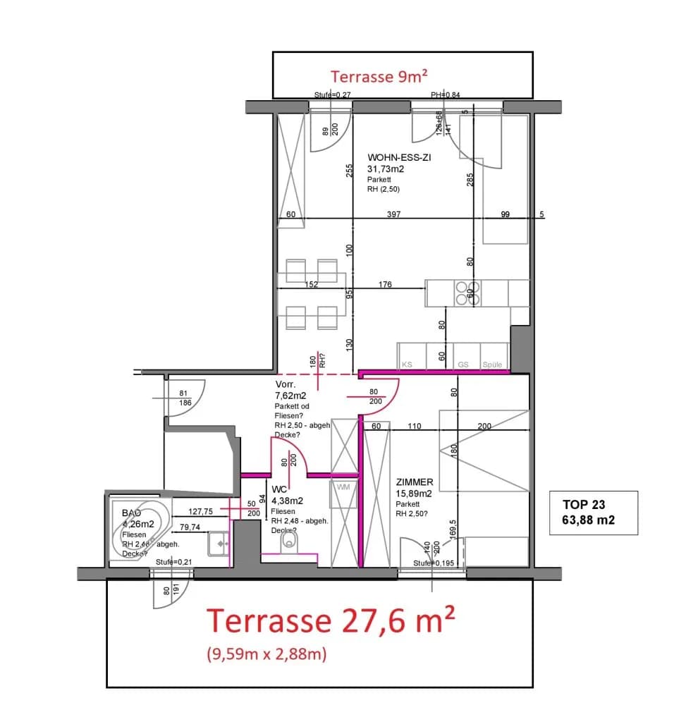 2-Zimmer-Wohnung mieten in Wien – 64 m², € 1.077 – Bild 22 von 22