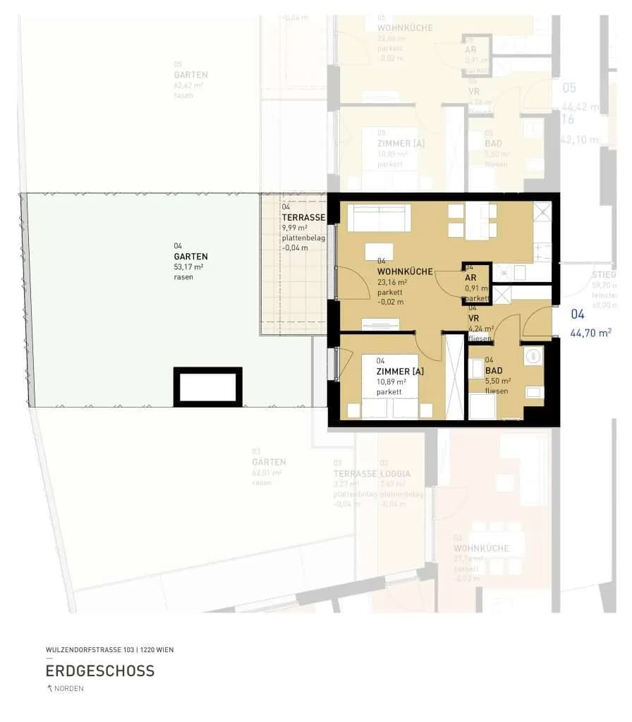 2-Zimmer-Wohnung kaufen in Wien – 44,4 m², € 314.500 – Bild 5 von 5