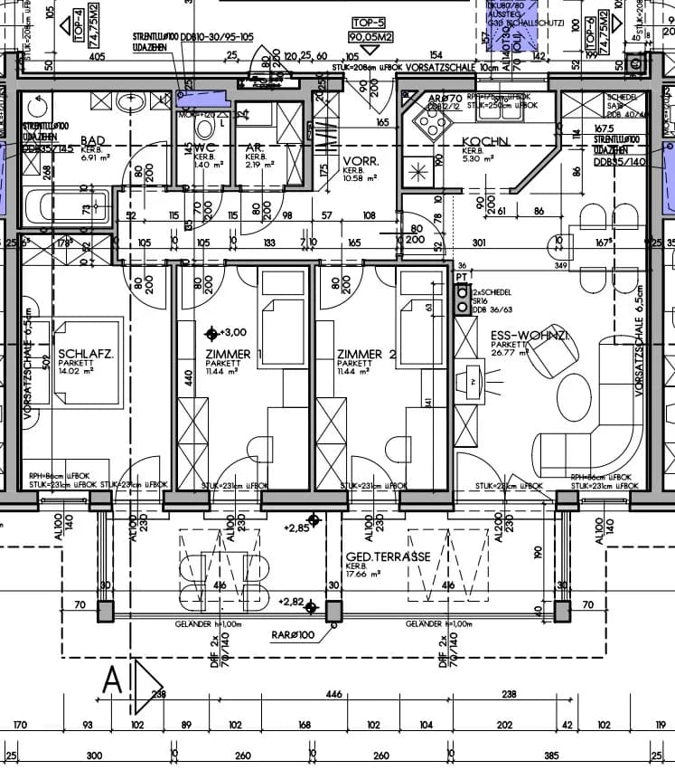 4-Zimmer-Wohnung mieten in Amstetten – 90,05 m², € 795 – Bild 2 von 2