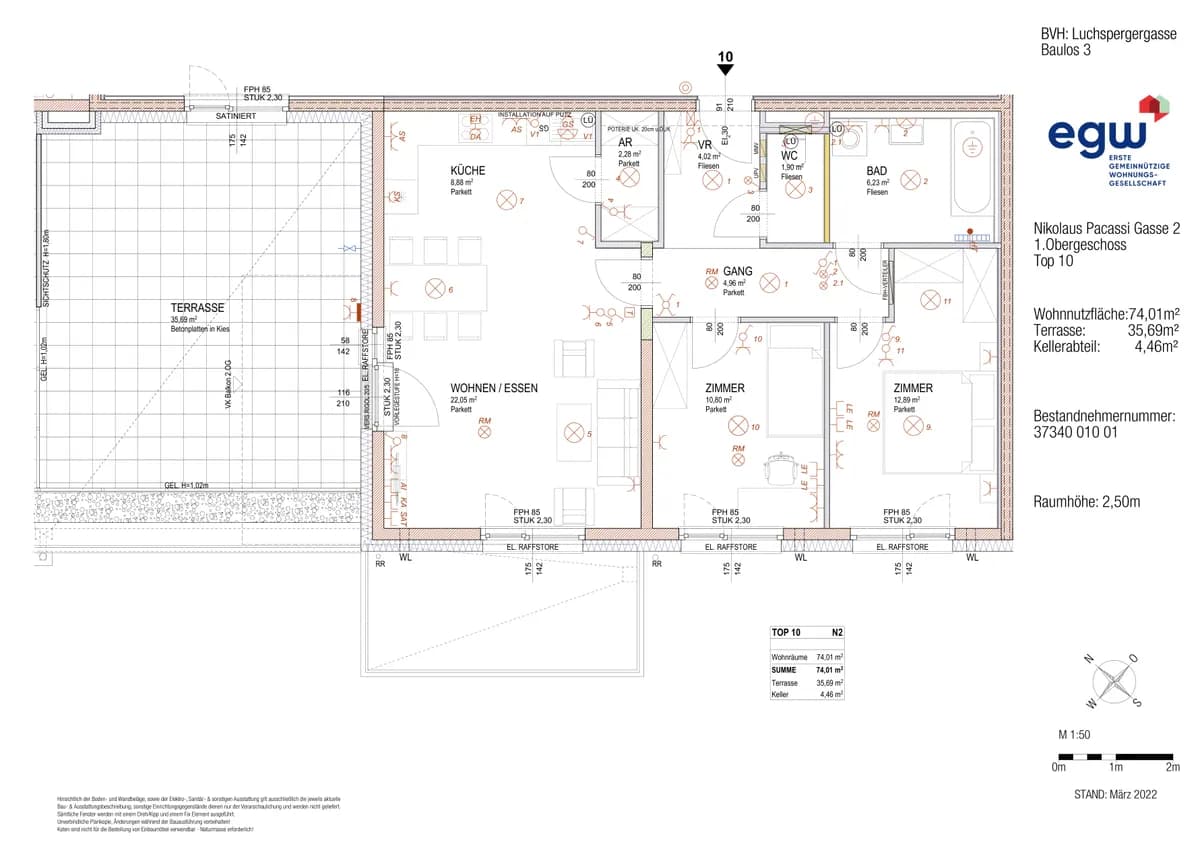 3-Zimmer-Wohnung mieten in Wiener Neustadt – 74,09 m², € 882 – Bild 9 von 11