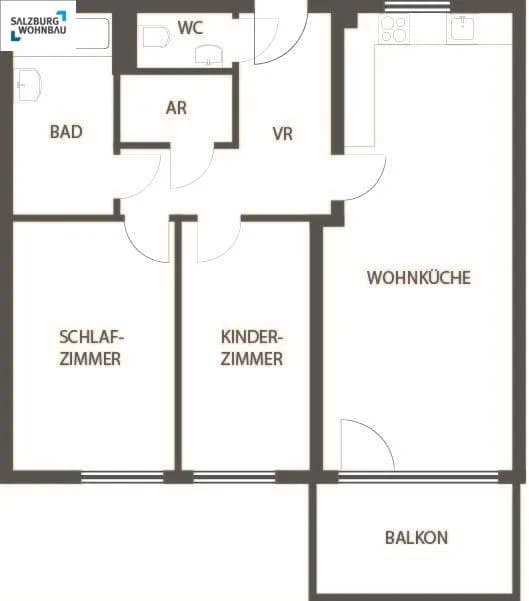 3-Zimmer-Wohnung mieten in Sankt Johann im Pongau – 70 m², € 875 – Bild 2 von 2