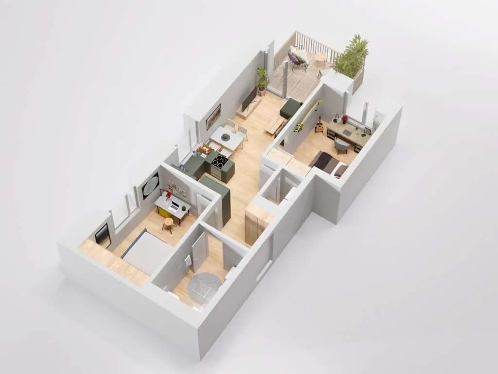 3-Zimmer-Wohnung kaufen in Innsbruck – 56,32 m², € 533.600 – Bild 2 von 11
