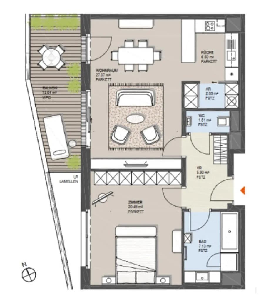 2-Zimmer-Wohnung mieten in Wien – 71 m², € 1.769 – Bild 2 von 44