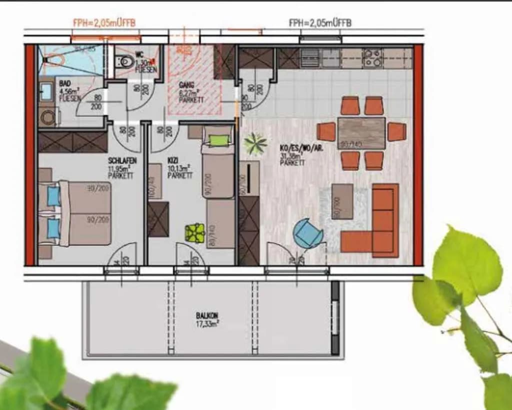 Wohnung mieten in Graz-Umgebung – 66 m², € 1.174 – Bild 1 von 8