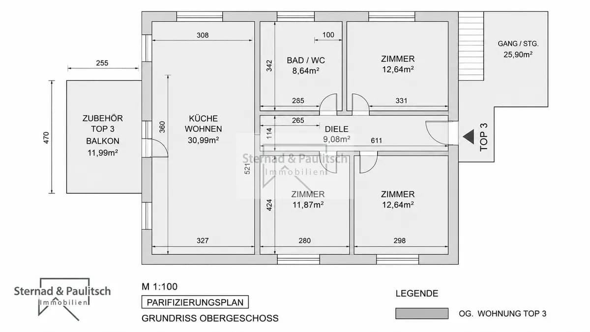 5-Zimmer-Wohnung kaufen in Wolfsberg – 85,86 m², € 310.000 – Bild 10 von 10