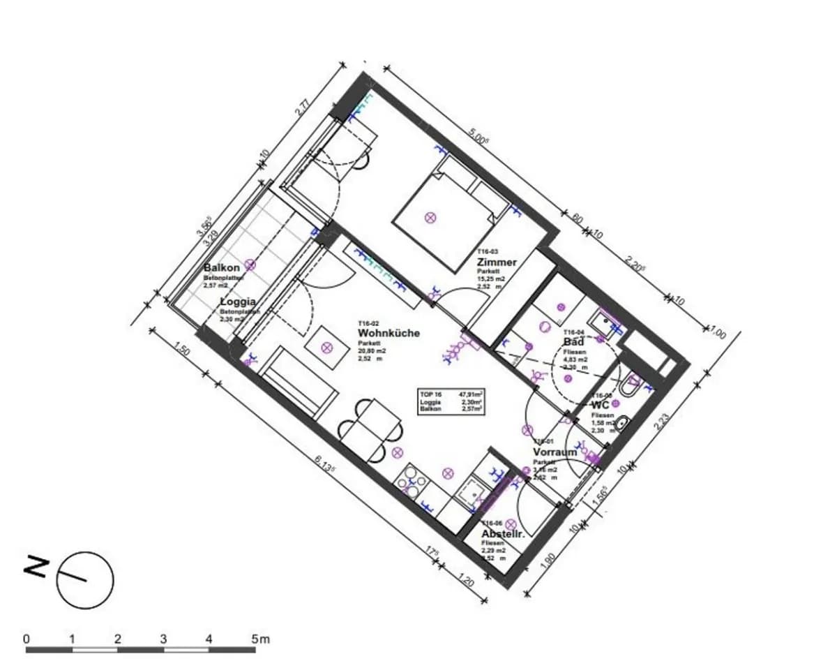 2-Zimmer-Wohnung mieten in Wien – 47,91 m², € 928 – Bild 11 von 12
