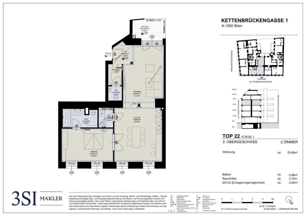 2-Zimmer-Wohnung kaufen in Wien – 78,89 m², € 895.000 – Bild 8 von 8