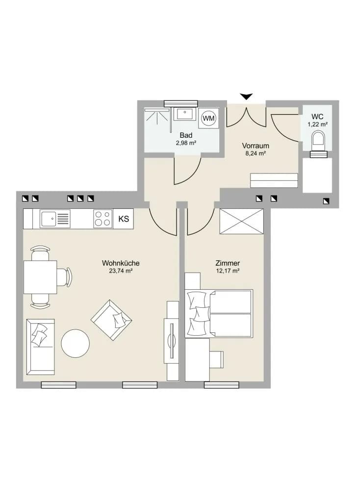 2-Zimmer-Wohnung kaufen in Wien – 48,33 m², € 315.000 – Bild 19 von 19