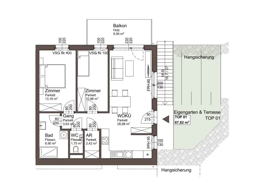 3-Zimmer-Wohnung kaufen in Gmunden – 67,73 m², € 385.000 – Bild 13 von 13