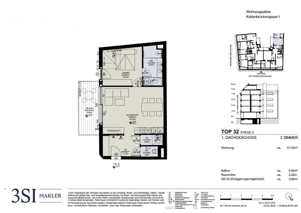 2-Zimmer-Wohnung kaufen in Wien – 57,52 m², € 798.000 – Bild 9 von 9