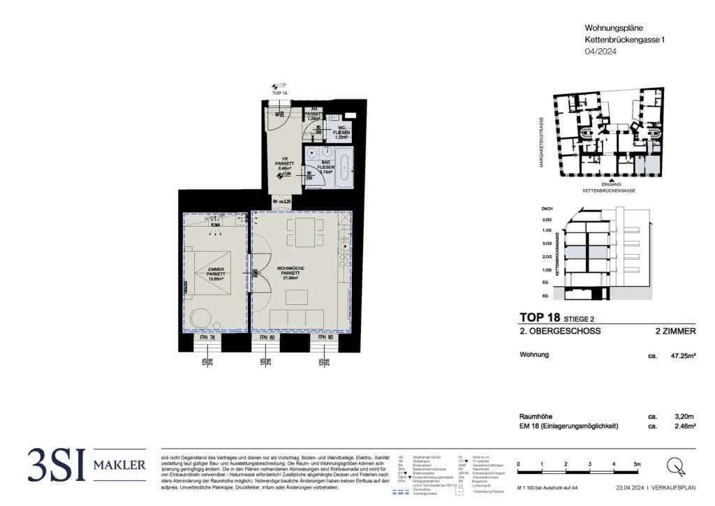 2-Zimmer-Wohnung kaufen in Wien – 47,25 m², € 499.000 – Bild 7 von 7