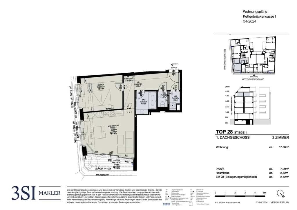 2-Zimmer-Wohnung kaufen in Wien – 57,86 m², € 798.000 – Bild 7 von 7