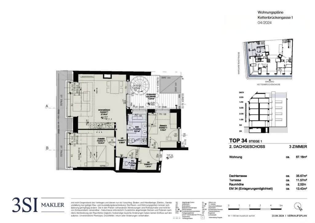 3-Zimmer-Wohnung kaufen in Wien – 67,16 m², € 995.000 – Bild 9 von 10