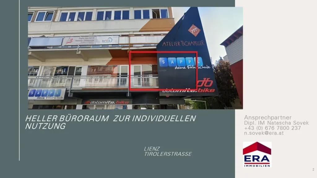 1-Zimmer-Gewerbeimmobilie mieten in Lienz – 21 m², € 360 – Bild 4 von 9