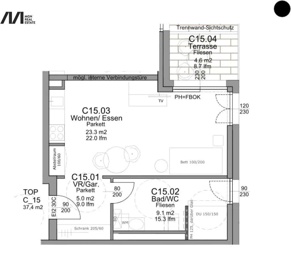 Immobilie kaufen in Villach – 37,4 m², € 247.000 – Bild 4 von 5
