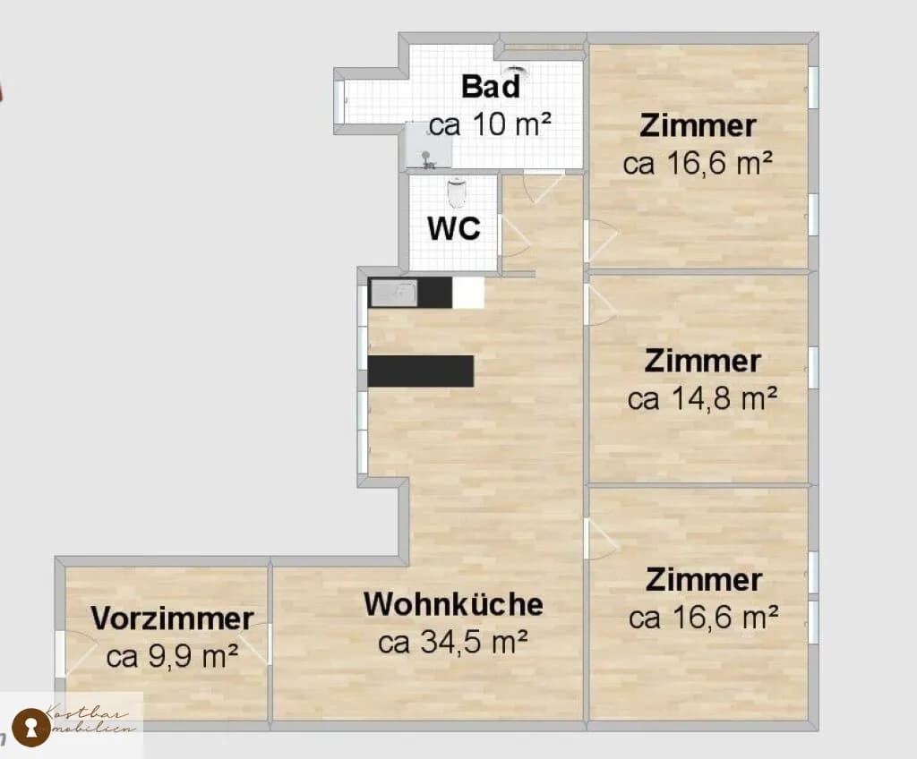 3-Zimmer-Wohnung mieten in Graz – 111,89 m², € 1.090 – Bild 14 von 14
