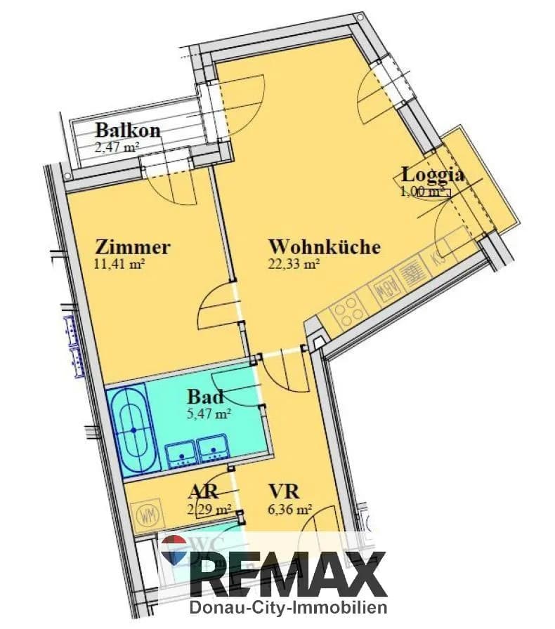 2-Zimmer-Wohnung kaufen in Wien – 49,58 m², € 279.000 – Bild 19 von 21
