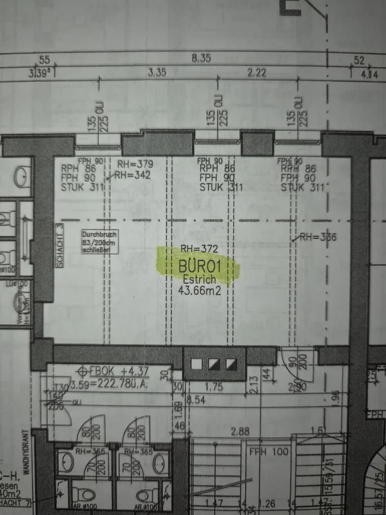 1-Zimmer-Gewerbeimmobilie mieten in Baden – 44 m², € 604 – Bild 5 von 5