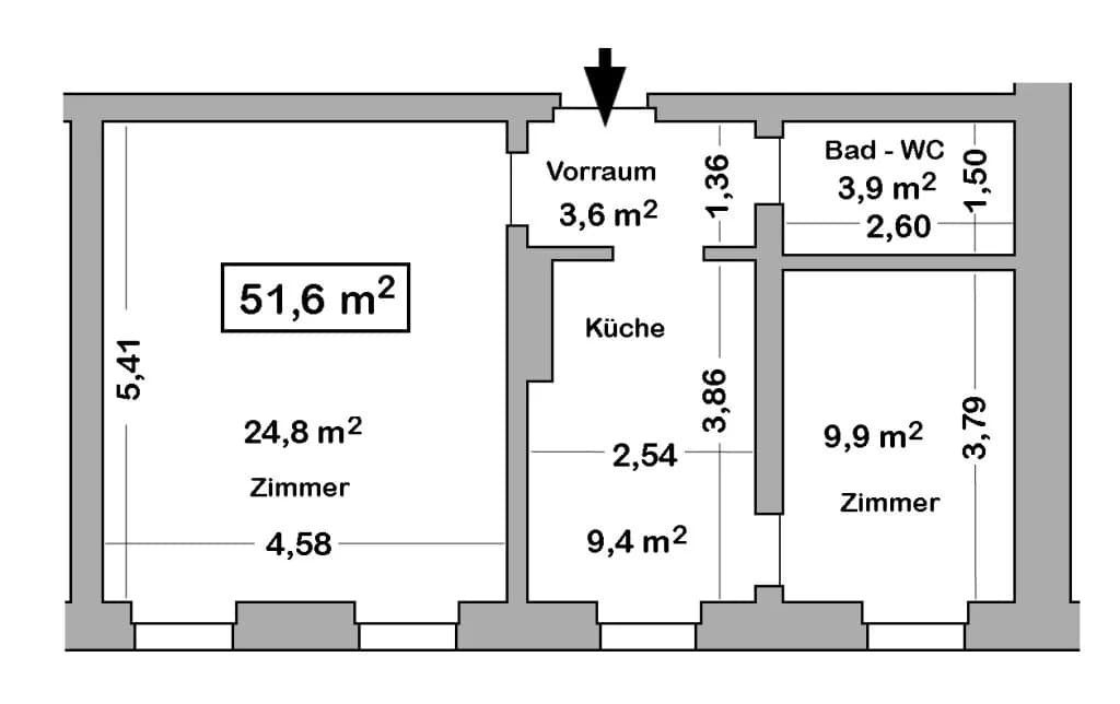 2-Zimmer-Wohnung mieten in Graz – 51,6 m², € 667 – Bild 7 von 7