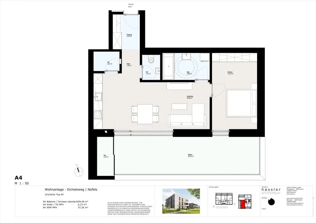 2-Zimmer-Wohnung mieten in Feldkirch – 57,26 m², € 1.237 – Bild 12 von 14