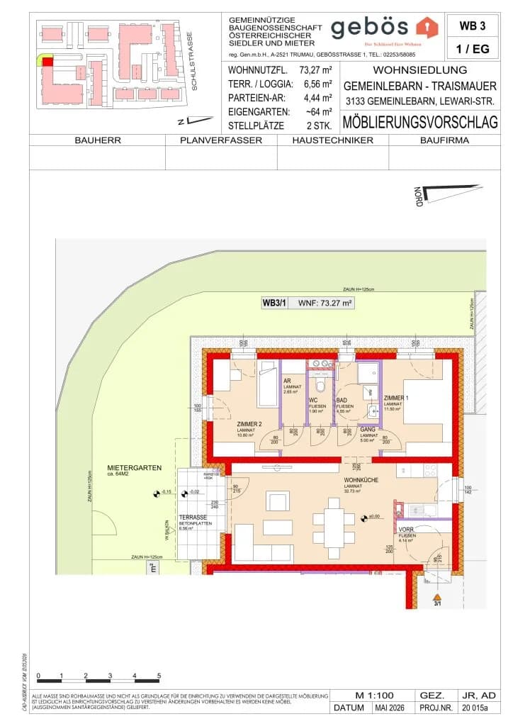 3-Zimmer-Wohnung mieten in Sankt Pölten Land – 73,27 m², € 810 – Bild 7 von 7