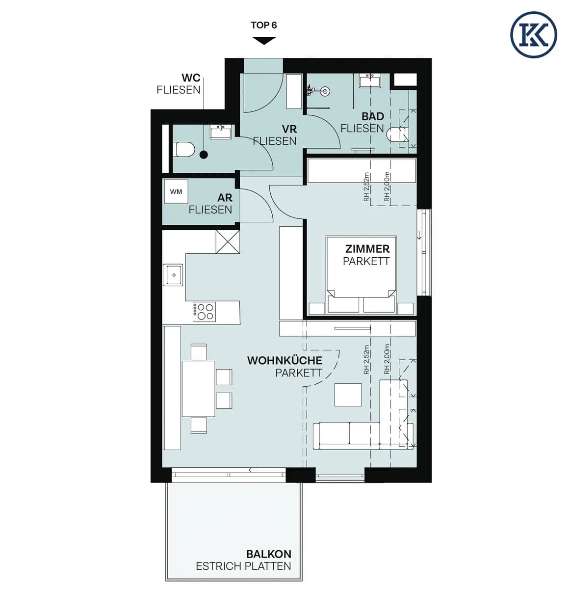 2-Zimmer-Wohnung kaufen in Wien – 59,24 m² – Bild 16 von 19