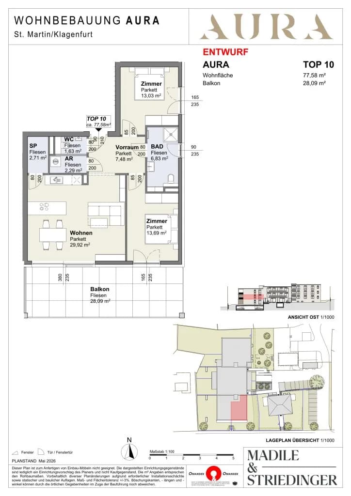 3-Zimmer-Wohnung kaufen in Klagenfurt – 77,58 m²