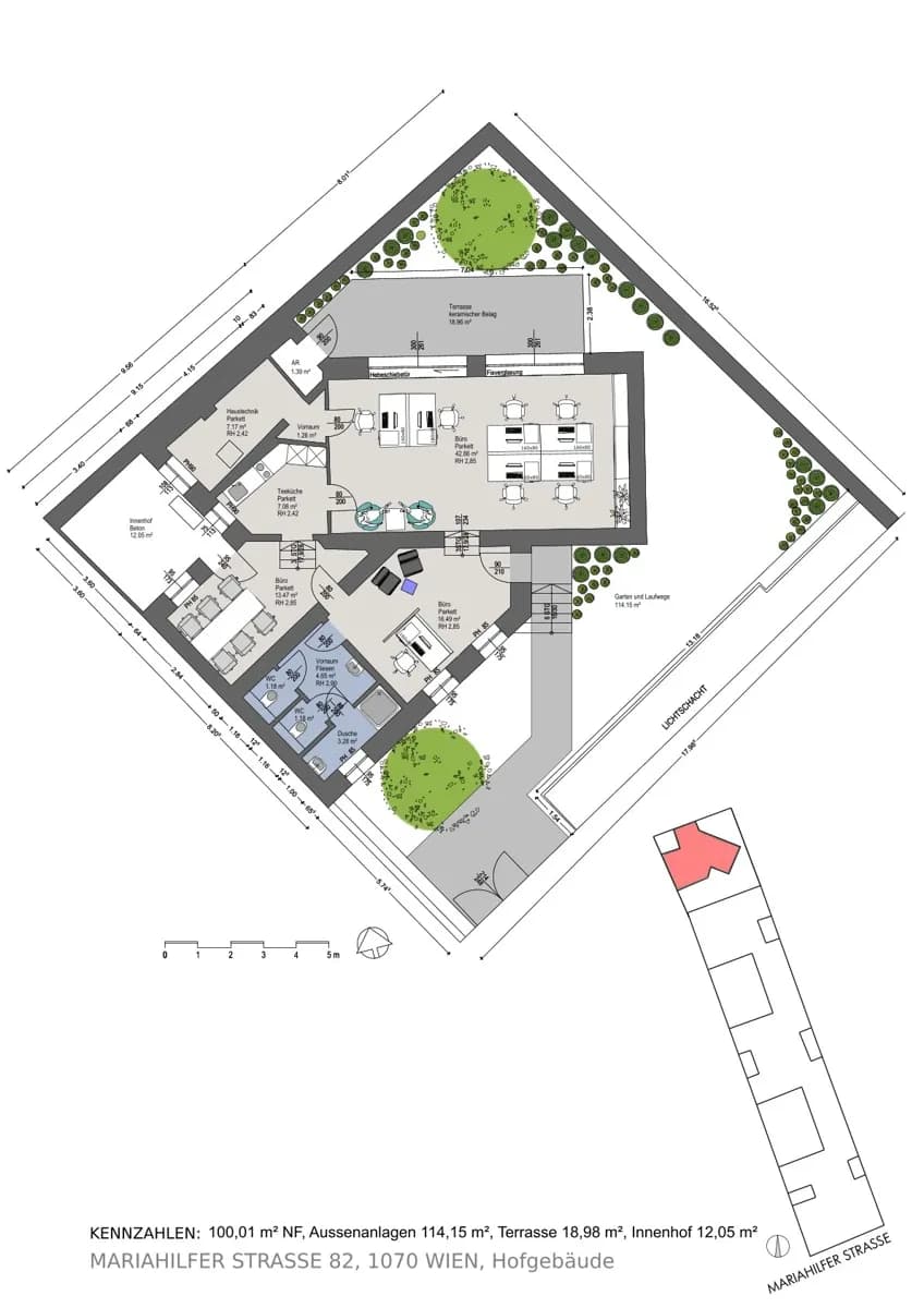 3-Zimmer-Gewerbeimmobilie mieten in Wien – 100 m², € 2.250 – Bild 13 von 14
