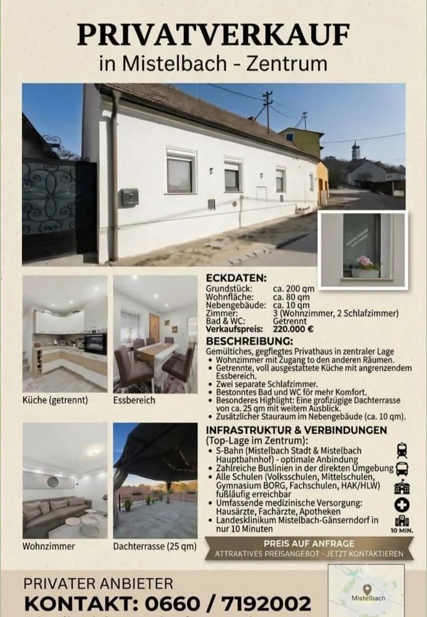 3-Zimmer-Haus kaufen in Mistelbach – 80 m², € 220.000 – Bild 17 von 17