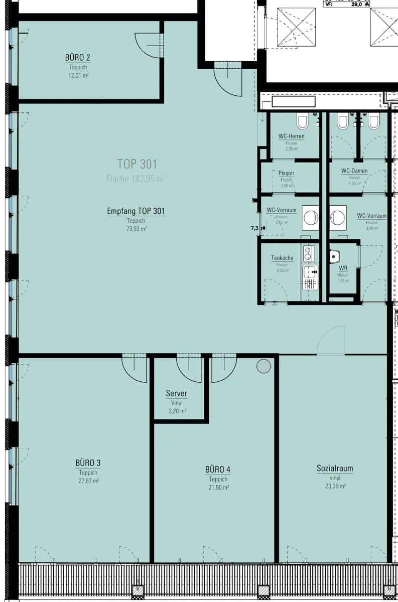 Gewerbeimmobilie mieten in Salzburg Stadt – 184 m², € 2.489 – Bild 7 von 9