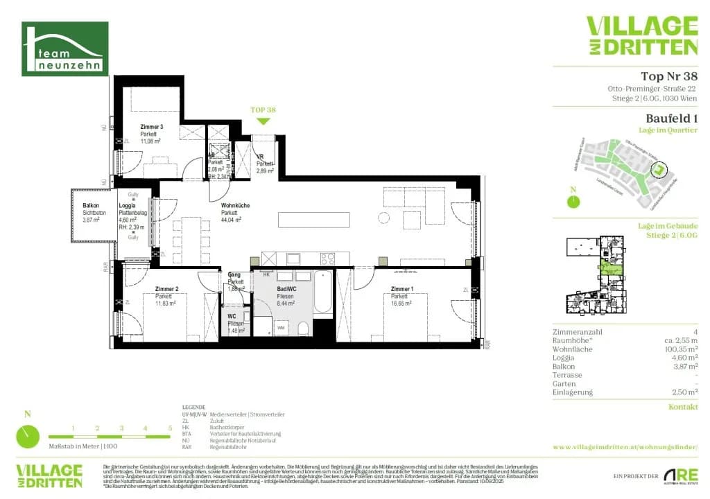 4-Zimmer-Wohnung mieten in Wien – 100,35 m², € 2.649 – Bild 29 von 29
