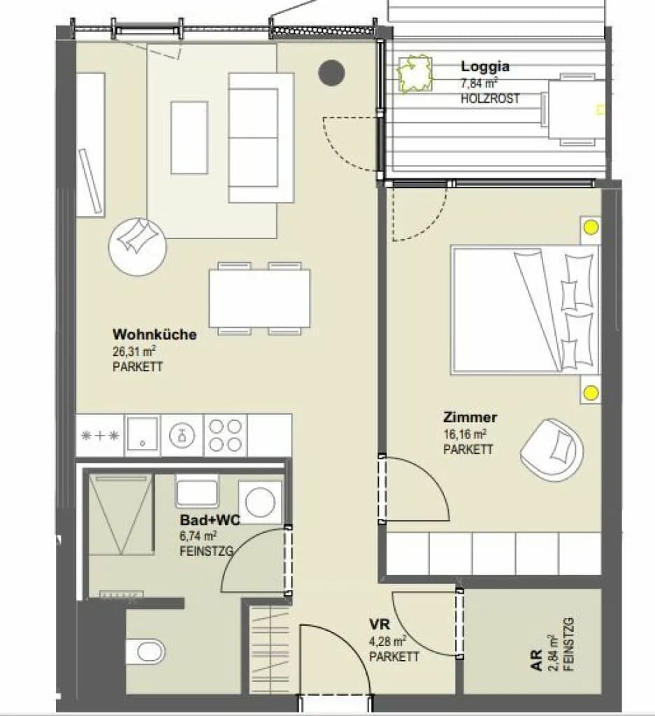 2-Zimmer-Wohnung mieten in Wien – 67 m², € 1.743 – Bild 12 von 17