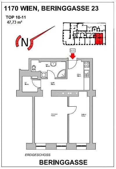 2-Zimmer-Wohnung kaufen in Wien – 47,73 m², € 149.000 – Bild 12 von 13