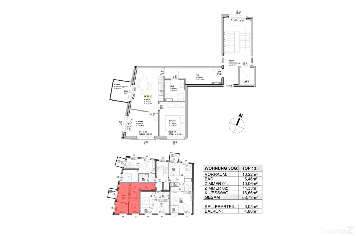 3-Zimmer-Wohnung mieten in Graz – 54 m², € 920 – Bild 15 von 15