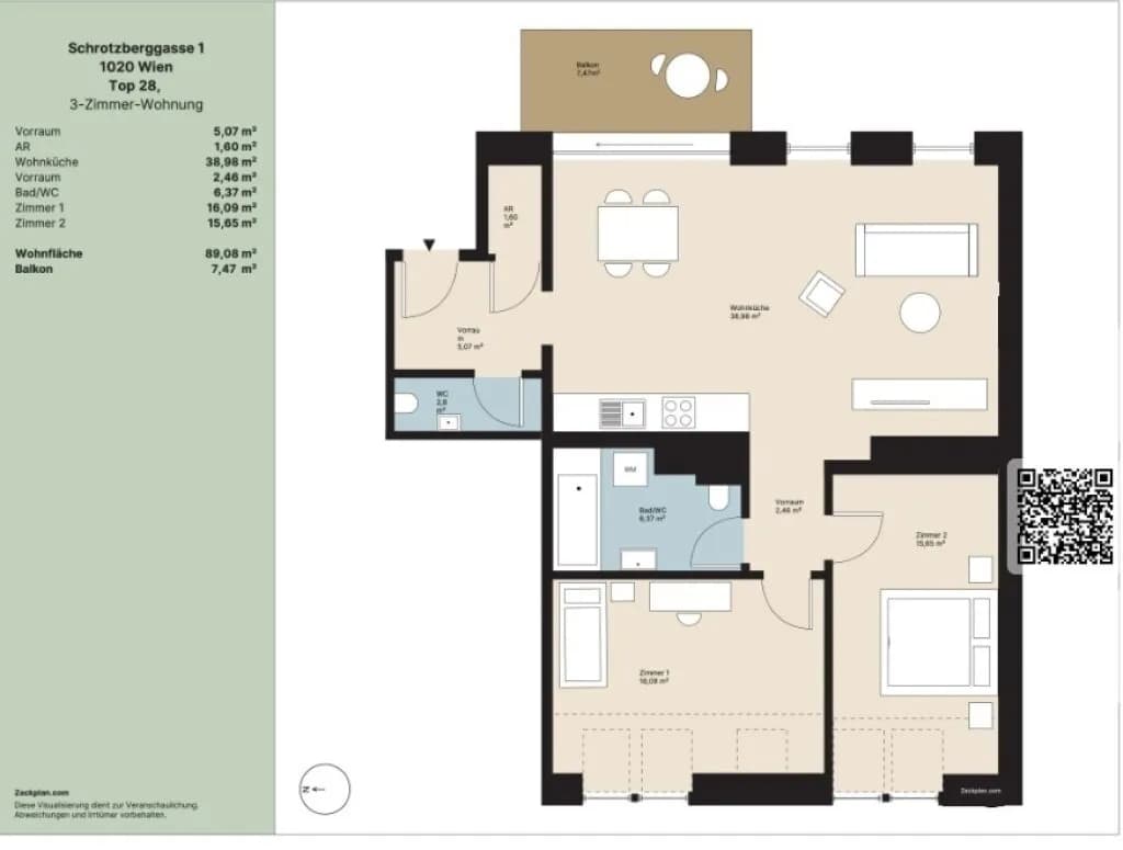 3-Zimmer-Wohnung kaufen in Wien – 94,32 m², € 773.000 – Bild 24 von 24